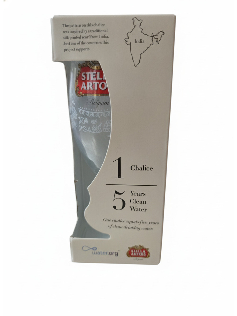 Stella Artois 1/5 Chalice Glass - 1 Chalice Provides 5 Years of Clean Water